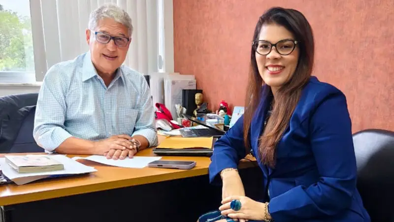 Rosemberg recebe visita da Defensora Pública-Geral do Estado da Bahia, Camila Canário